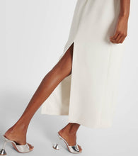 David Koma Bridal feather-trimmed midi dress