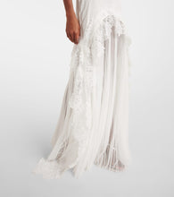 David Koma Bridal lace-trimmed taffeta and tulle gown