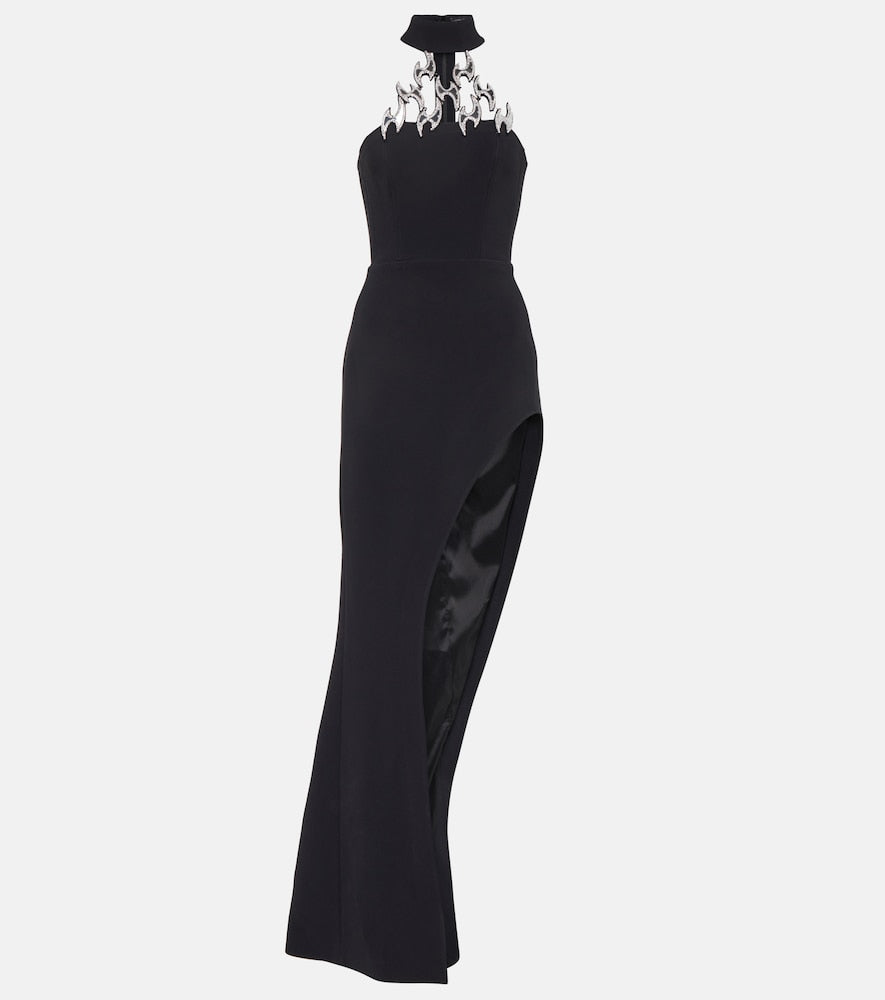 David Koma Crystal-embellished asymmetric gown. David Koma 水晶装饰不对称礼服