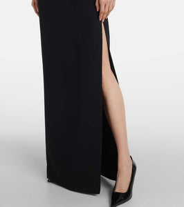 David Koma Crystal-embellished cady gown
