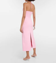 David Koma Crystal-embellished cutout midi dress