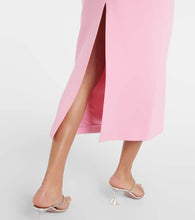 David Koma Crystal-embellished cutout midi dress