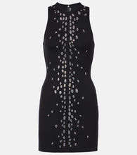 David Koma Crystal-embellished jersey minidress