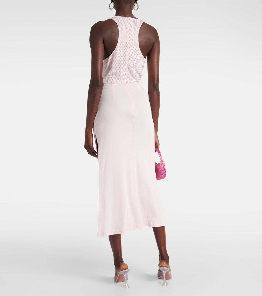 David Koma Crystal-embellished midi dress