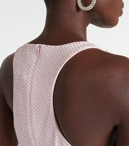 David Koma Crystal-embellished midi dress