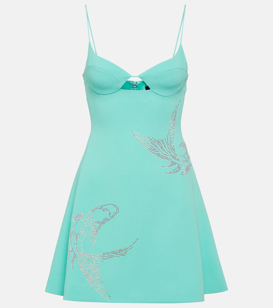 David Koma Crystal-embellished minidress. David Koma 水晶装饰迷你连衣裙