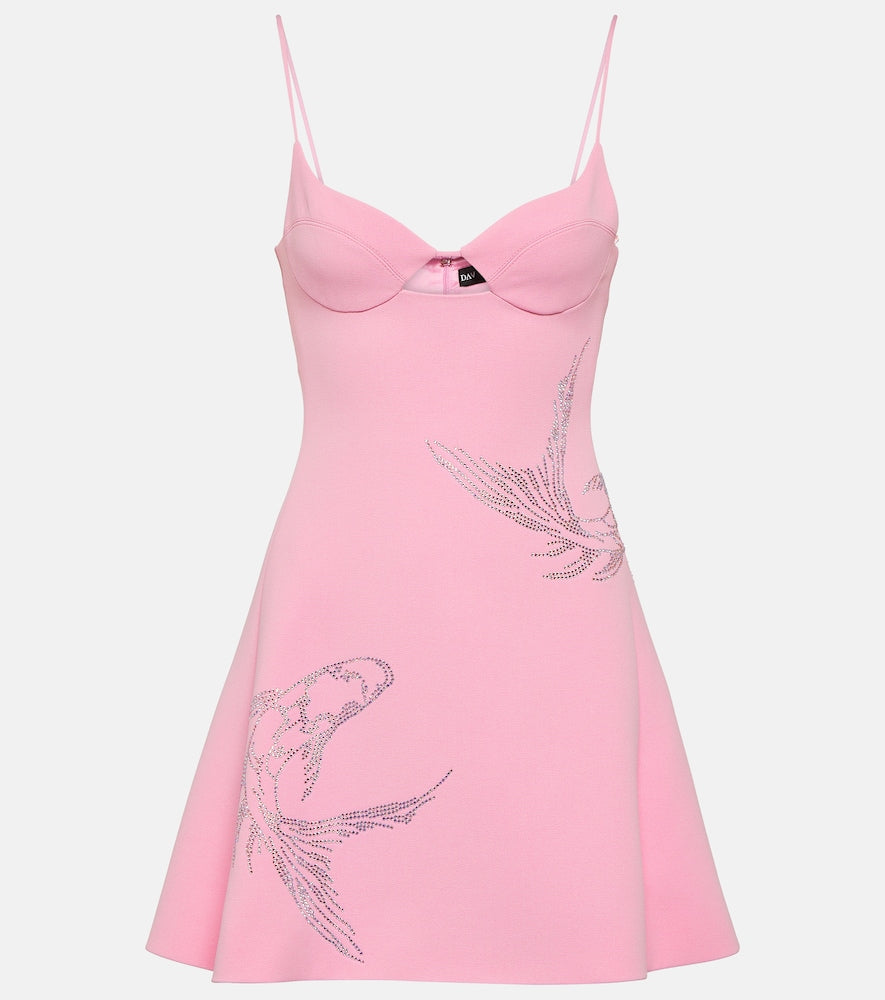 David Koma Crystal-embellished minidress. David Koma 水晶装饰迷你连衣裙