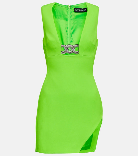 David Koma Embellished asymmetric minidress