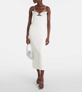 David Koma Embellished cady midi dress