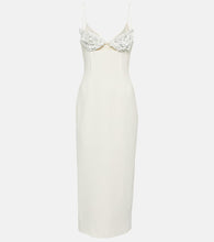 David Koma Embellished cady midi dress