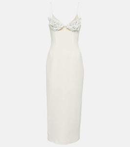 David Koma Embellished cady midi dress