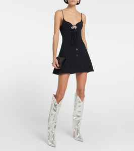 David Koma Embellished cady minidress