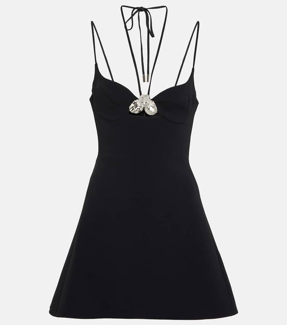 David Koma Embellished cady minidress