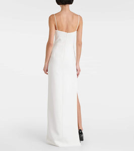 David Koma Embellished crêpe jersey gown