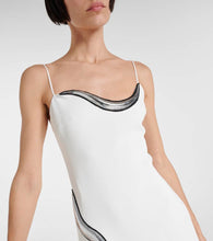 David Koma Embellished crêpe jersey gown