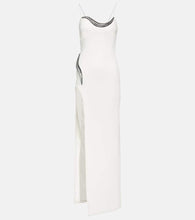 David Koma Embellished crêpe jersey gown