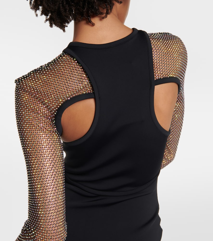 David Koma Embellished cutout midi dress