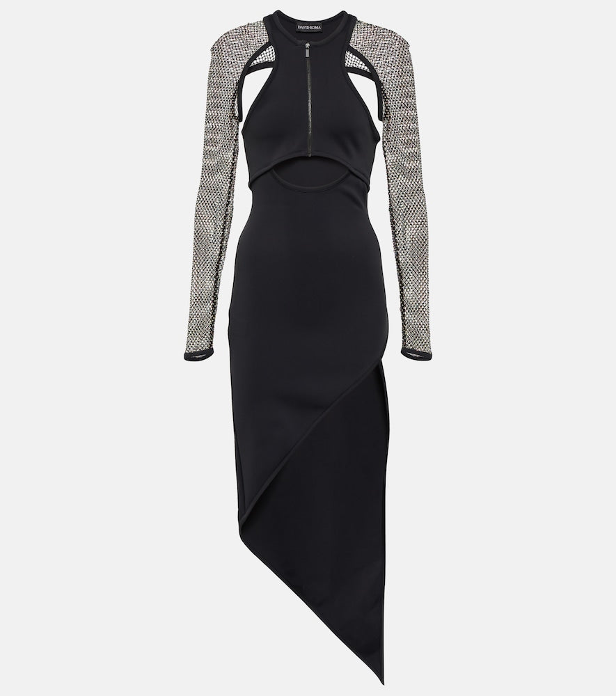 David Koma Embellished cutout midi dress. David Koma 缀饰镂空中长连衣裙