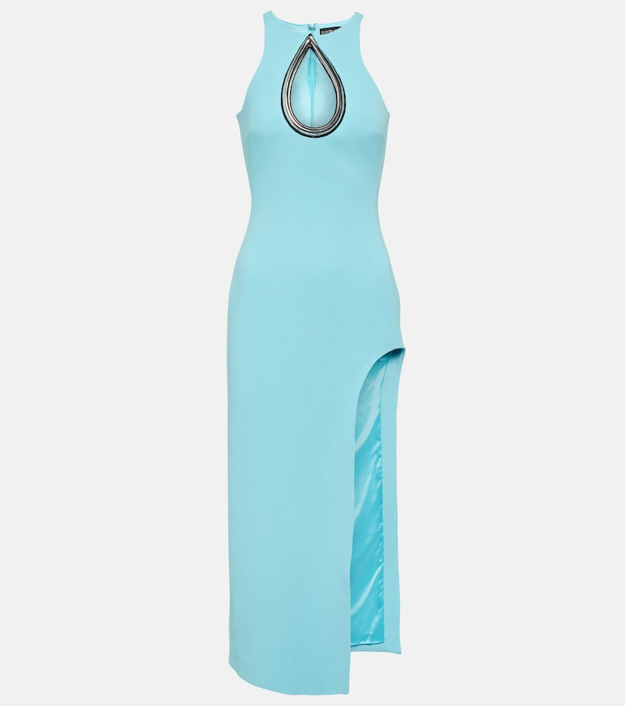 David Koma Embellished cutout midi dress. David Koma 缀饰镂空中长连衣裙