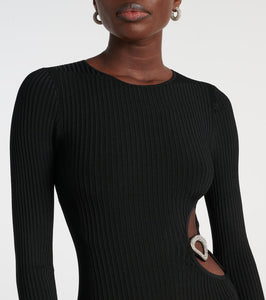 David Koma Embellished cutout minidress
