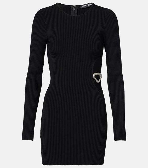 David Koma Embellished cutout minidress