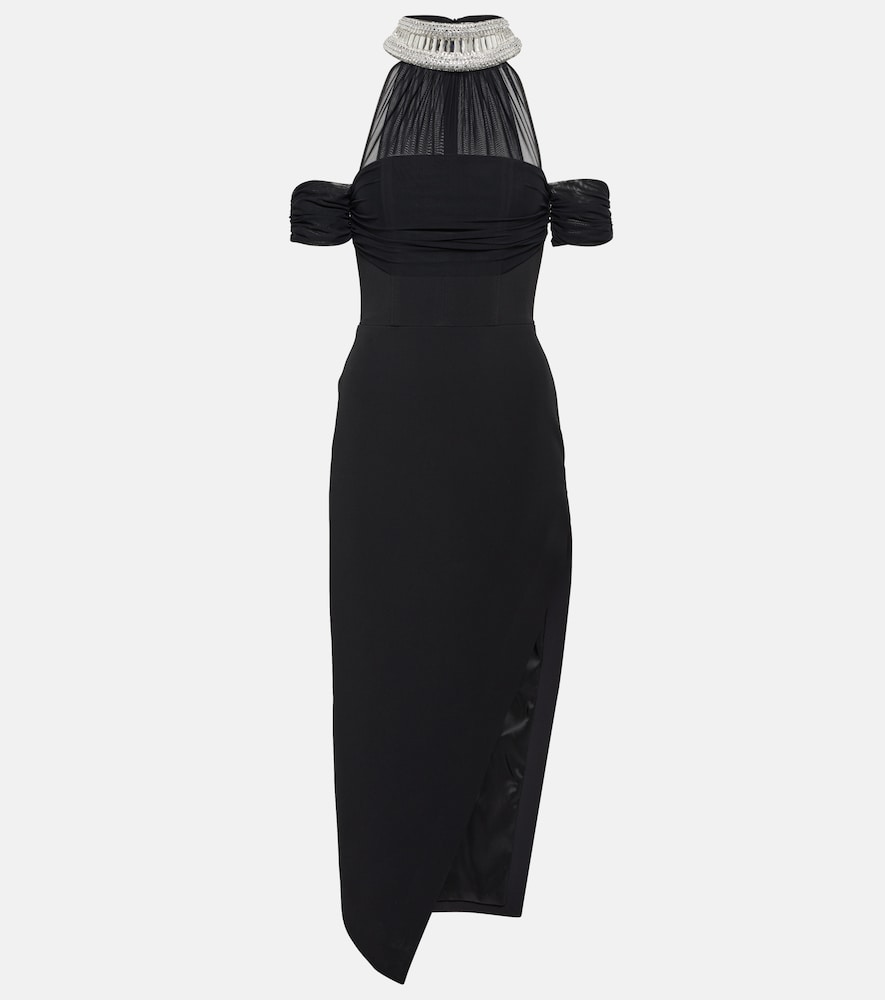 David Koma Embellished halterneck midi dress. David Koma 缀饰露背中长连衣裙