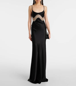 David Koma Embellished satin gown