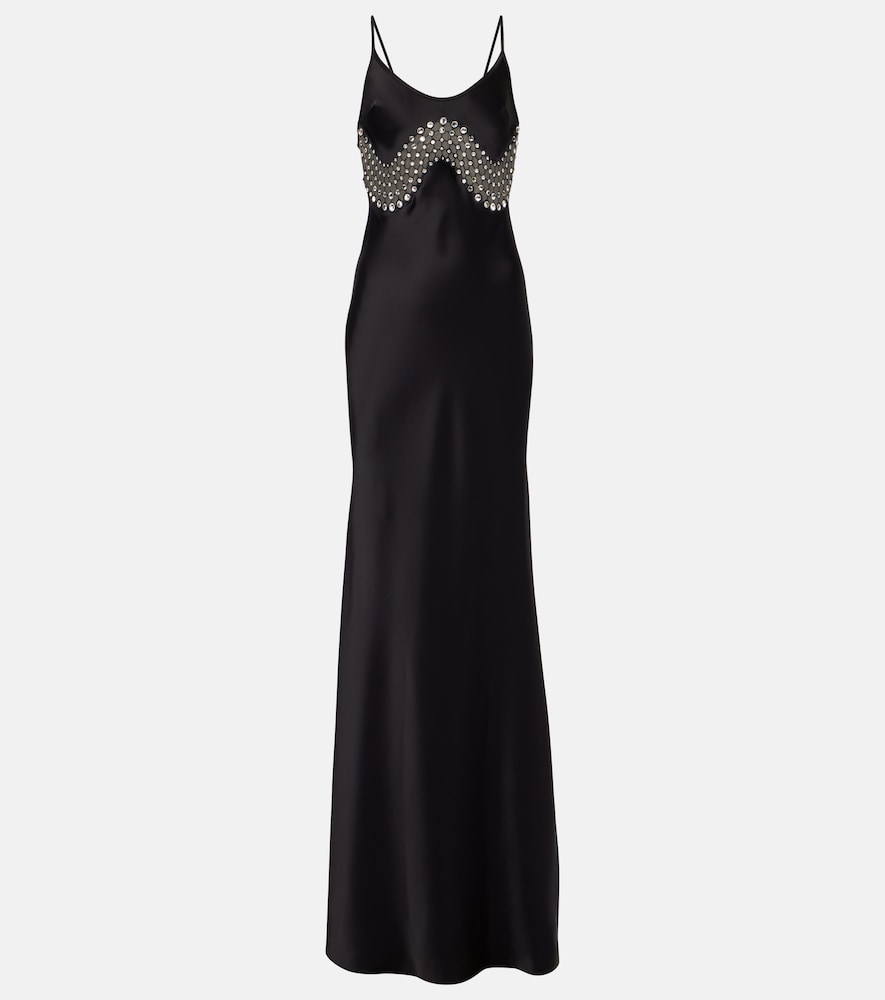 David Koma Embellished satin gown. David Koma 缀饰缎面礼服