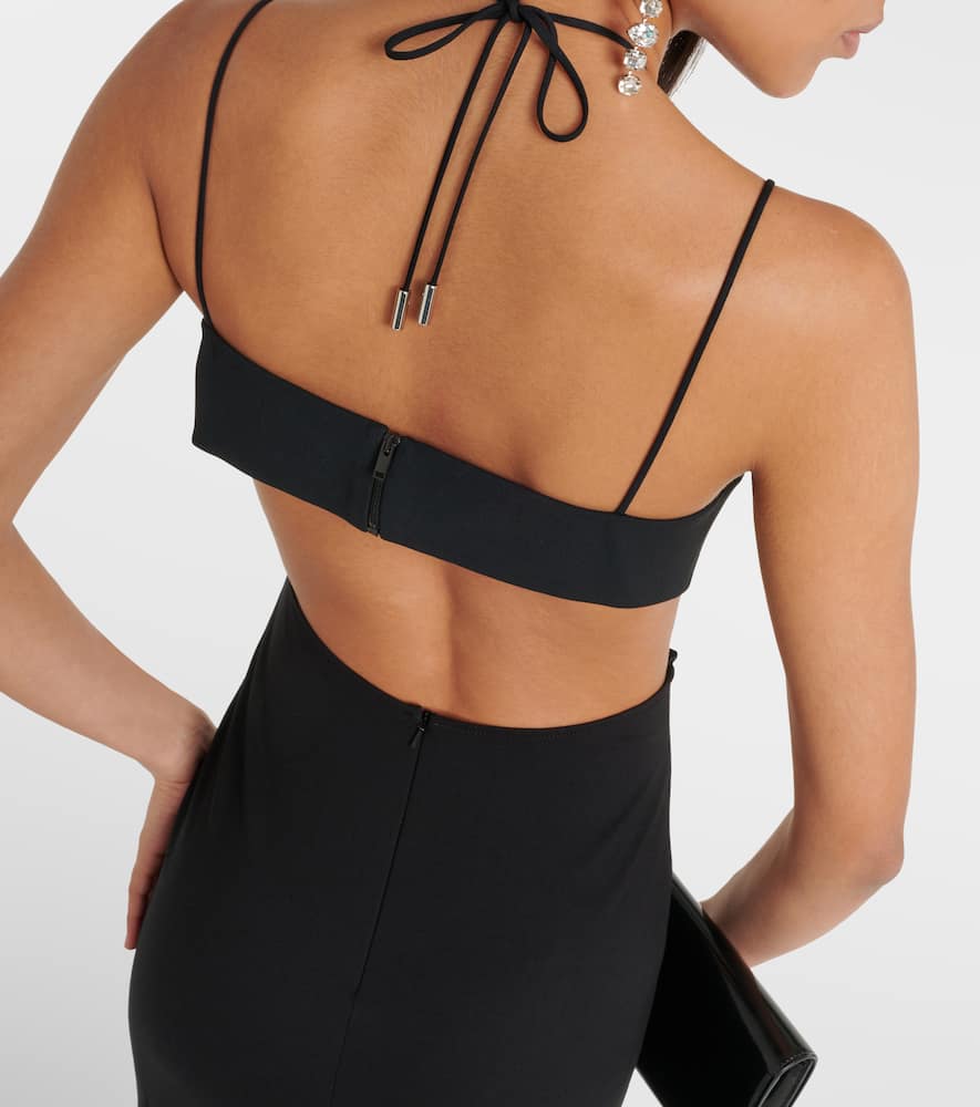David Koma Embroidered cutout gown