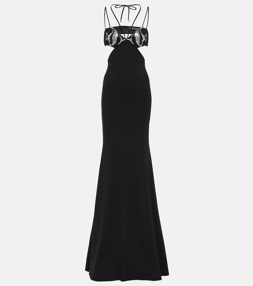 David Koma Embroidered cutout gown. David Koma刺绣镂空礼服