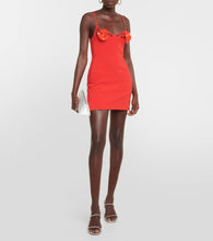 David Koma Floral-appliqué minidress