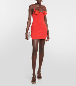 David Koma Floral-appliqué minidress