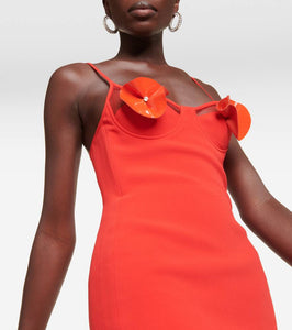 David Koma Floral-appliqué minidress