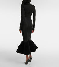 David Koma Flounced jersey midi dress
