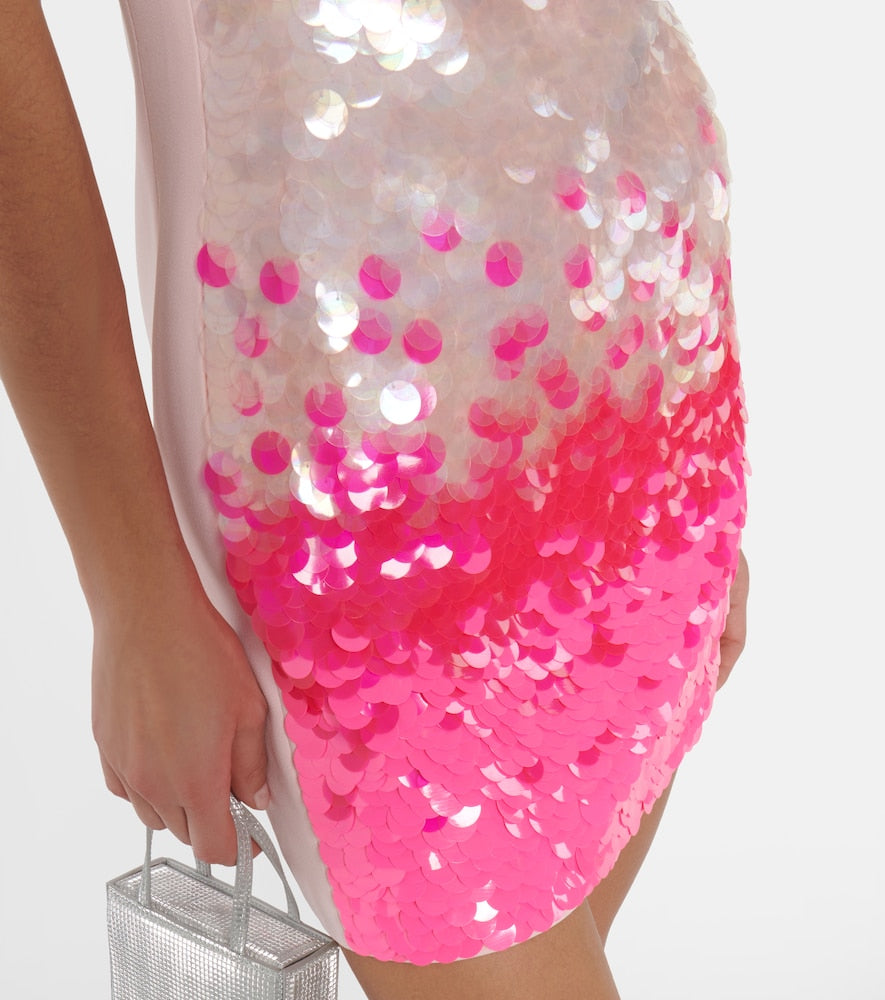 David Koma Gradient sequin minidress