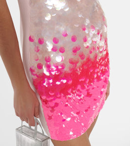 David Koma Gradient sequin minidress