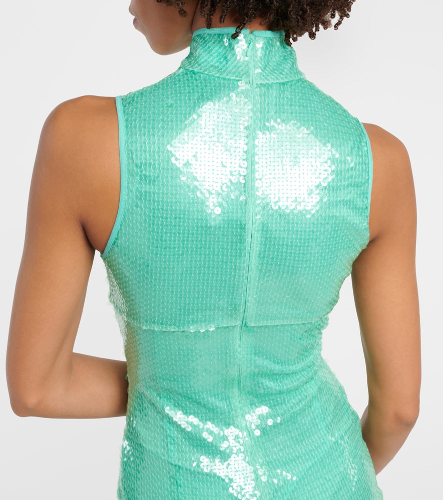 David Koma Halterneck sequined gown