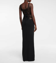 David Koma Lace corset gown