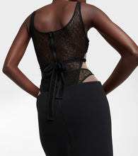 David Koma Lace corset gown