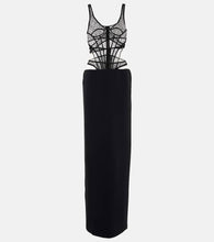 David Koma Lace corset gown