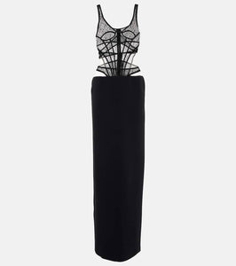 David Koma Lace corset gown