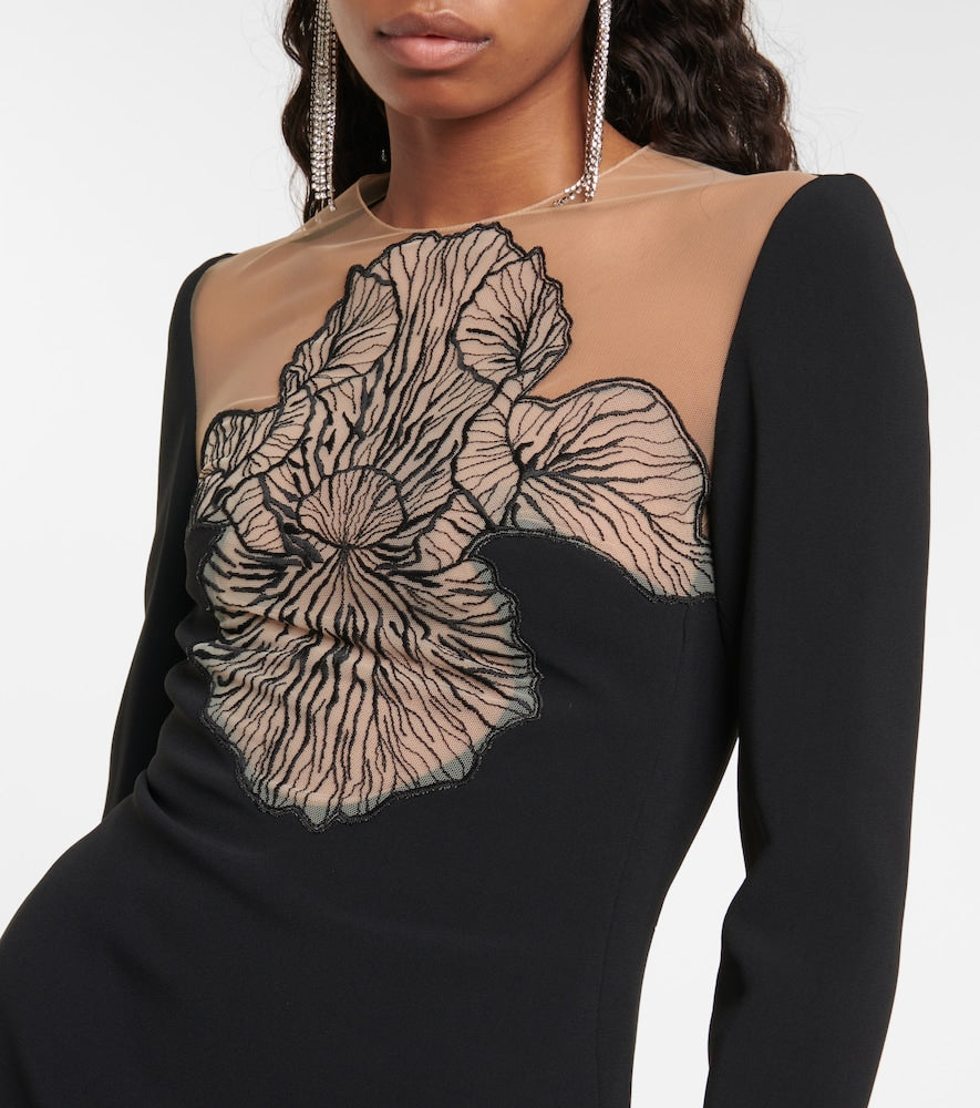 David Koma Macram√É¬©-detail minidress