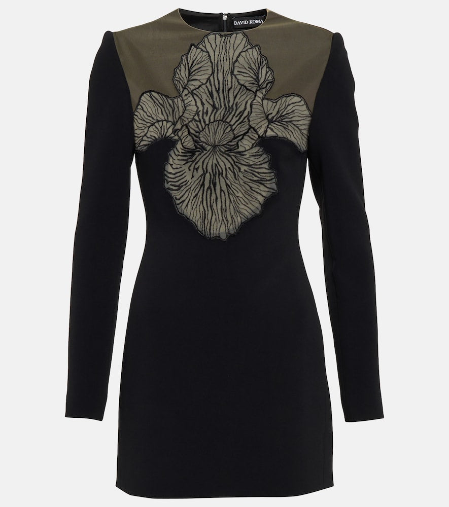 David Koma Macram√É¬©-detail minidress. David Koma Macram√ÉØ©-细节迷你连衣裙