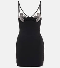 David Koma Mesh-panel embellished minidress