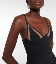 David Koma Mesh-paneled gown
