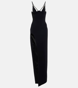 David Koma Mesh-paneled gown