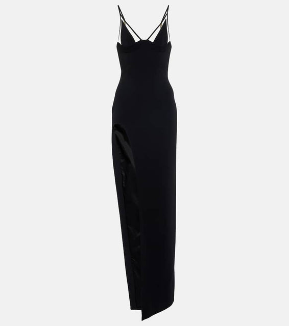 David Koma Mesh-paneled gown