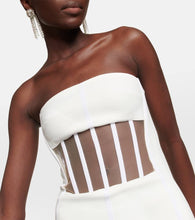 David Koma Mesh-trimmed minidress