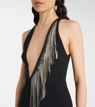 David Koma Metal-trimmed midi dress