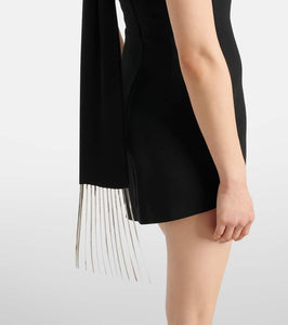 David Koma Metal-trimmed midi dress